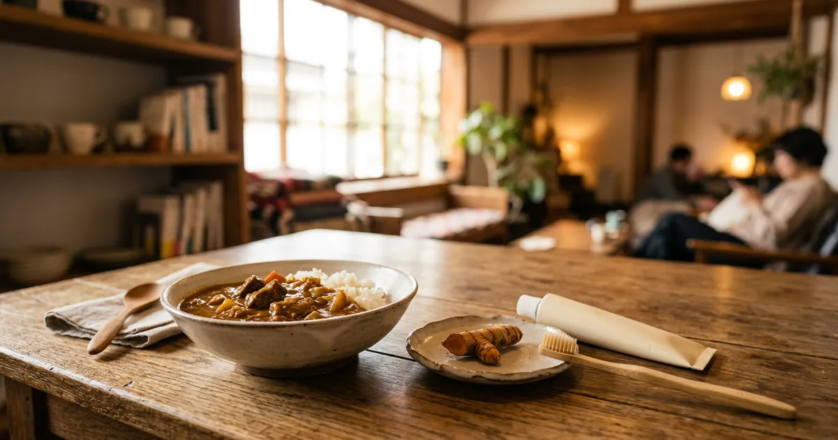 カレーによる歯の着色と対策｜着色汚れの仕組みと歯磨き粉選び